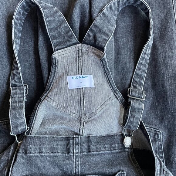 OLD NAVY Denim O.G. Jean Overalls Workwear Black-Wash Size 16 - Picture 5 of 11